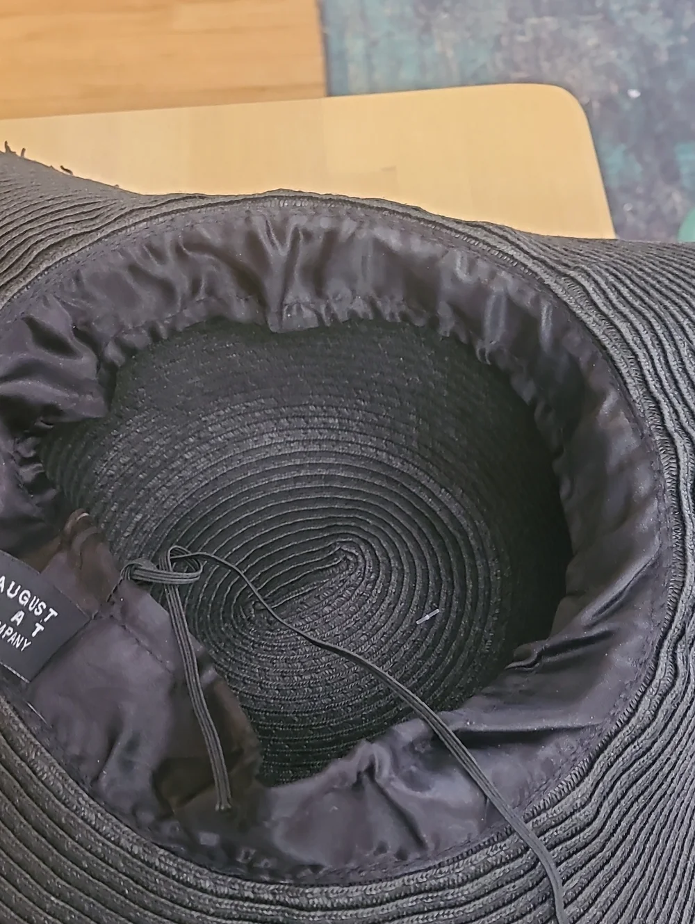 Women's Wide-Brim Black Sun Hat